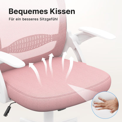 naspaluro Ergonomischer Netz-Schreibtischstuhl – Rosa