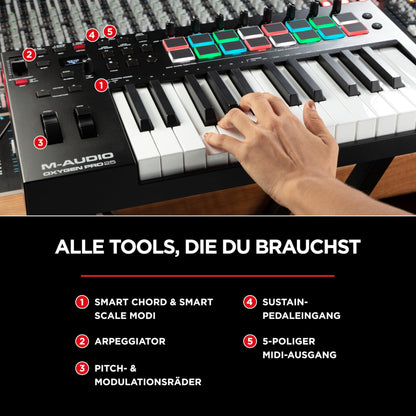 M-Audio Oxygen Pro 25 MIDI Keyboard Controller – 25 Tasten