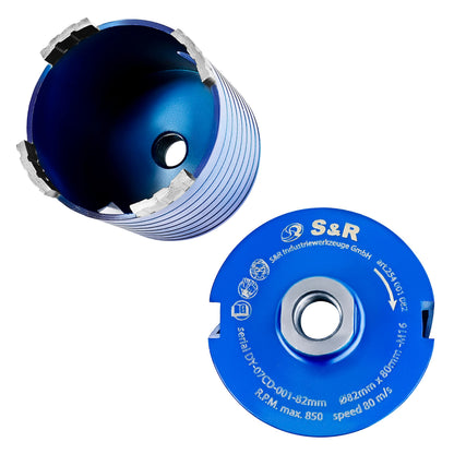 S&R Diamant-Bohrkrone 72 mm SDS-plus Dosensenker für Beton