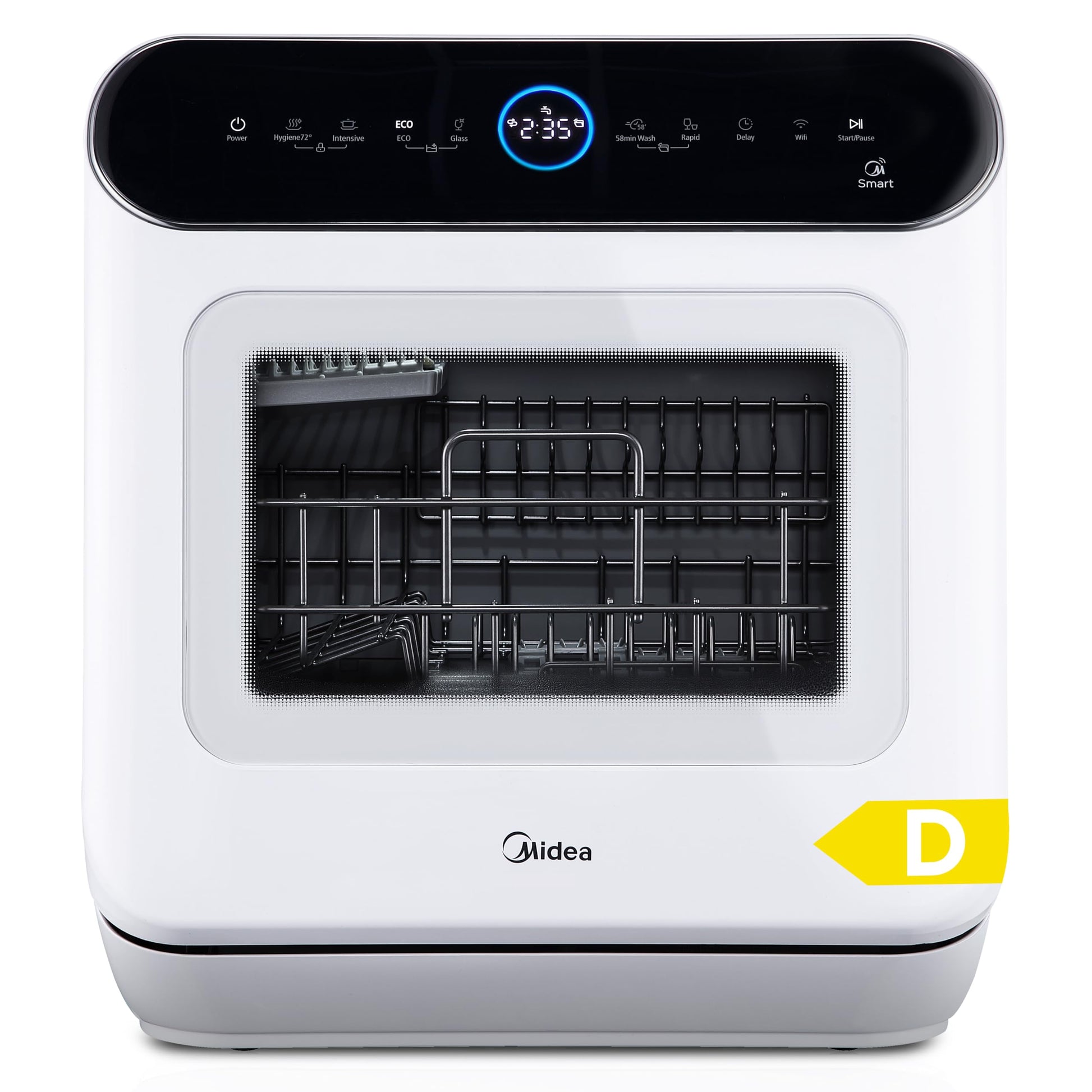 Midea Mini Tischgeschirrspüler 3 Gedecke - Mit/Ohne Wasseranschluss. Kompakt, weiß, reinigt 3 Gedecke. Mit/ohne Wasseranschluss.