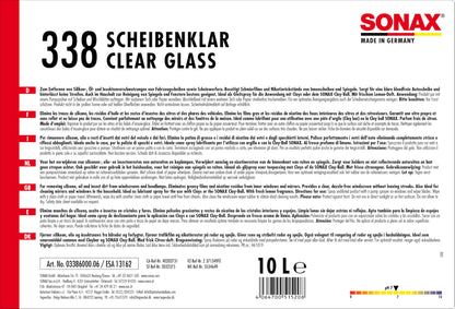 SONAX ScheibenKlar Scheibenreiniger Konzentrat – 10 Liter