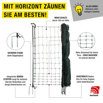 horizont strongLine Hühnerzaun Elektro 25m x 120cm