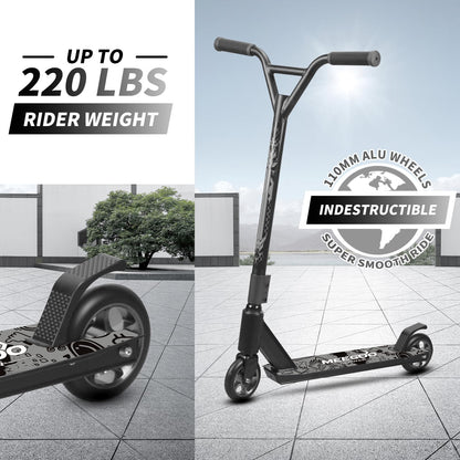 MEE GOO Pro Freestyle Stunt-Scooter Trick-Scooter – Grau