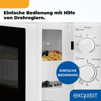 Exquisit MW 802 Mikrowelle 20 Liter 700 Watt - weiss
