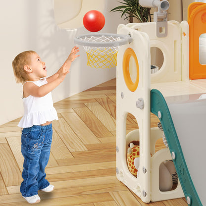 hoopyosms Kinder Rutsche Klettergerüst Indoor-Spielset - Grün