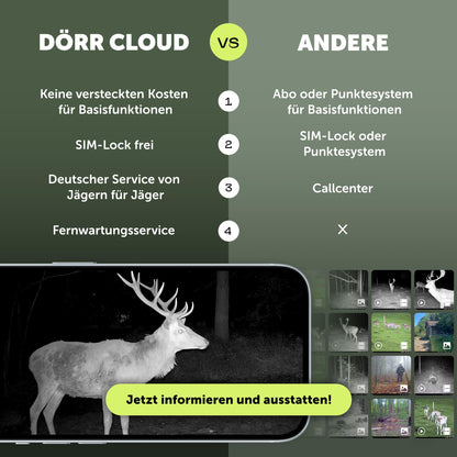 DÖRR Cloud Mini 4G/LTE Wildkamera, 12 MP, Full HD, Infrarotblitz