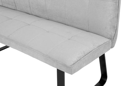 byLIVING TALEA Sitzbank mit Rückenlehne 140 cm – Hellgrau