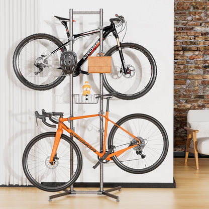 CXWXC Fahrradständer Boden Halterung für 4 Fahrräder – bis 70kg