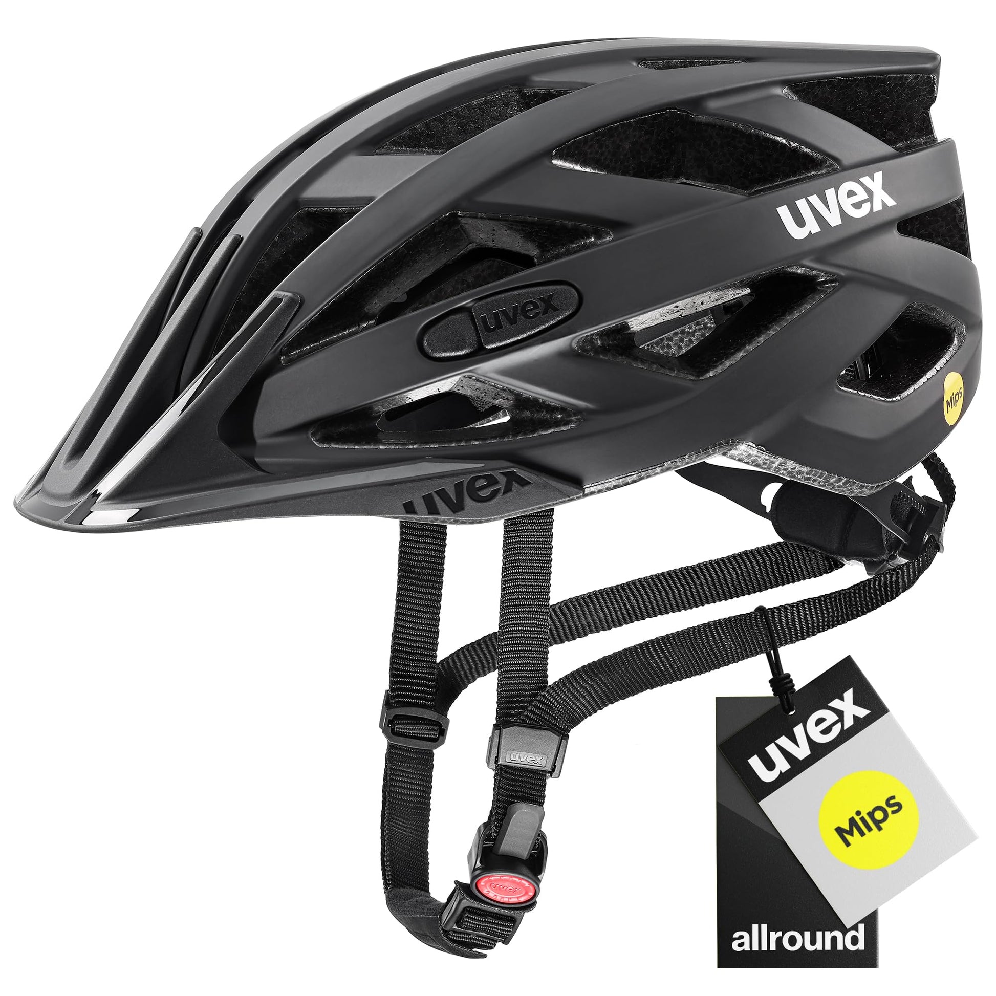 uvex i-vo cc MIPS Allround-Helm, All Black matt, 52-57 cm