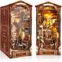 RONSTONE Book Nook Magische Welt DIY Miniaturhaus mit LED-Licht, Bausatz aus Holz mit Staubschutzhülle
