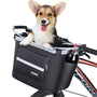 COFIT Fahrradkorb vorne abnehmbar – faltbarer Hundekorb schwarz, Oxford-Gewebe mit Aluminiumrahmen