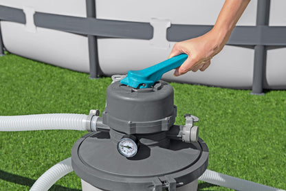 Bestway 58515-7 Sandfilterpumpe 3.596 l/h für Pools, Grau