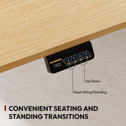 SANODESK Höhenverstellbarer Schreibtisch – 160x60 cm Ahorn