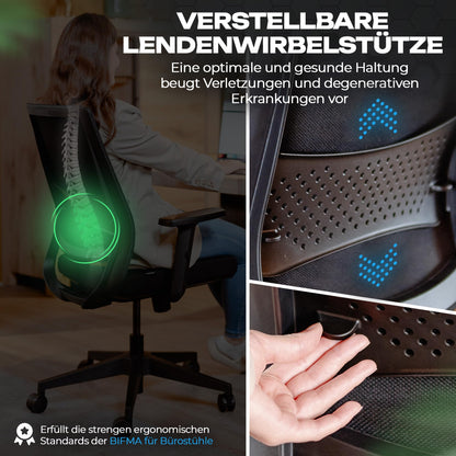 VALKENSTOL M2 Bürostuhl Ergonomisch - Ohne Kopfstütze