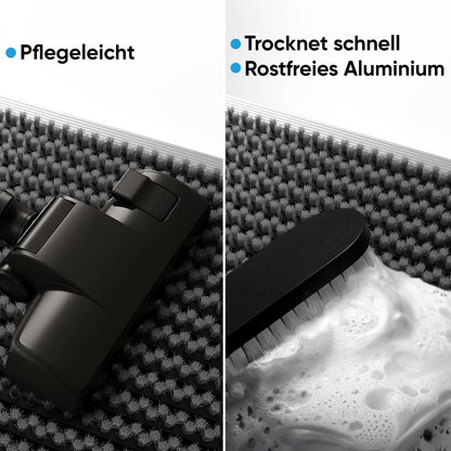 Premium Aluminium Schmutzfangmatte Bürsten - Grau 40x60 cm