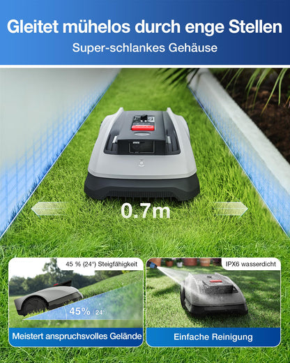 ECOVACS Goat O600 Mähroboter ohne Begrenzungskabel, RTK, 600 m²