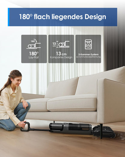 Tineco Floor ONE i6 Stretch Saugwischer mit 180° Lay-Flat-Design