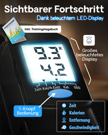 VitaFit Pedaltrainer Gelenkschonend für Senioren - Mini Heimtrainer