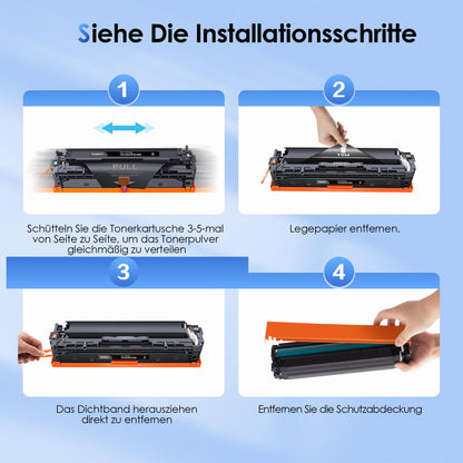 NOGIVY 131X 131A Toner 4er-Pack mit Chip für HP LaserJet Pro 200