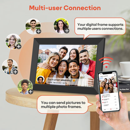 Frameo 10,1'' WiFi Digitaler Bilderrahmen - 32GB IPS Touch