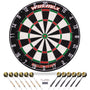 WIN.MAX Steeldartscheibe Set mit 12 Dartpfeilen und 24 Flights, Sisal-Dartboard mit Dreiecksdraht