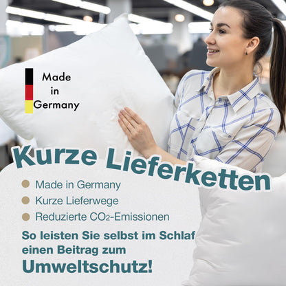 Nachtengel 3-Kammer Daunenkissen Kopfkissen - 80x80