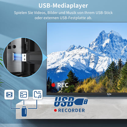 TuTu TUB32HN1NC LED Fernseher - 32 Zoll HD-Ready Triple Tuner