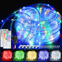 StarryEver LED Lichtschlauch 20 m 200 LED 25 Farben mit Fernbedienung, transparenter PVC-Schlauch
