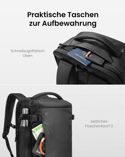 tomtoc Navigator T66 Reiserucksack 40L mit Laptopfach für 17,3 Zoll