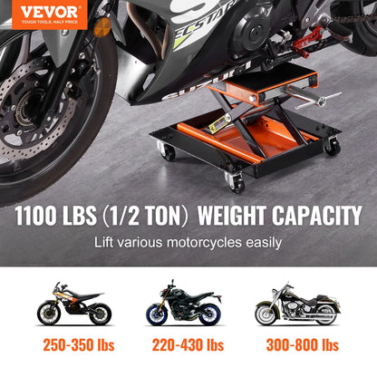 VEVOR Motorradheber M110203 Hebebühne 500 kg, 120–390 mm