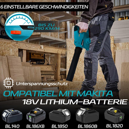 bycpower Akku-Laubbläser MT-01 2-in-1 für Makita 18V, ohne Akku