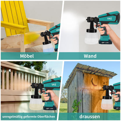 VKE Akku Farbsprühsystem 800W für Makita 18V, 1000 ml Behälter