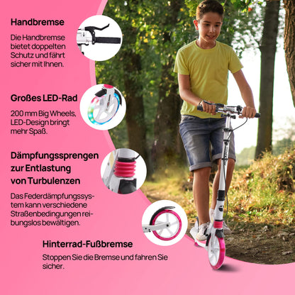 TENBOOM Cityroller Erwachsene – klappbar, Handbremse