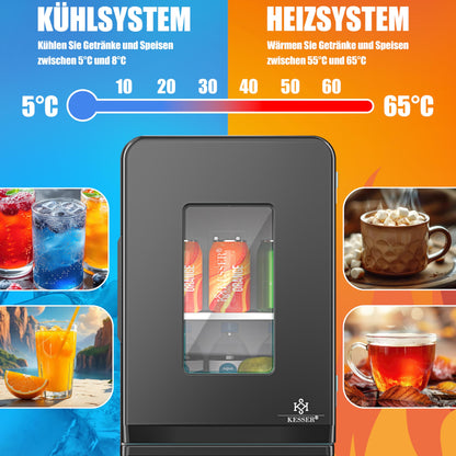 KESSER® 2in1 Tragbarer Mini Kühlbox 15L Kühl- & Heizfunktion - Schwarz