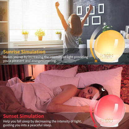 ARTINABS Lichtwecker JN01 mit Sonnenaufgangssimulation und Radio