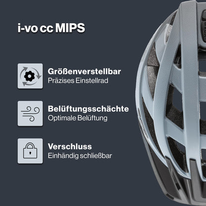 uvex i-vo cc MIPS Allround-Helm Dove matt 56-60 cm
