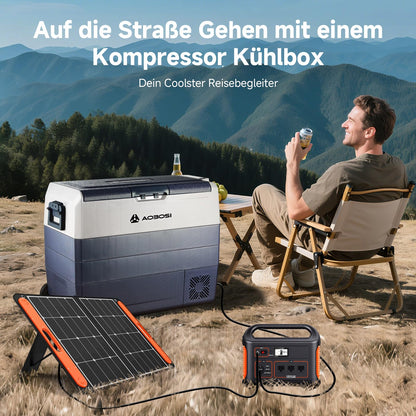 AAOBOSI Kompressor Kühlbox 60 L Dual Zone mit App-Steuerung
