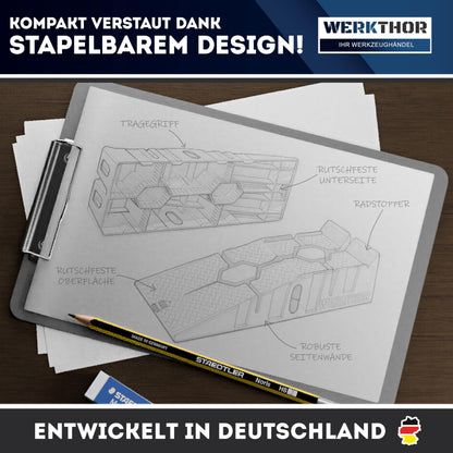 WERKTHOR Auffahrrampe PKW 2er Set, HDPE, bis 2,5 t belastbar