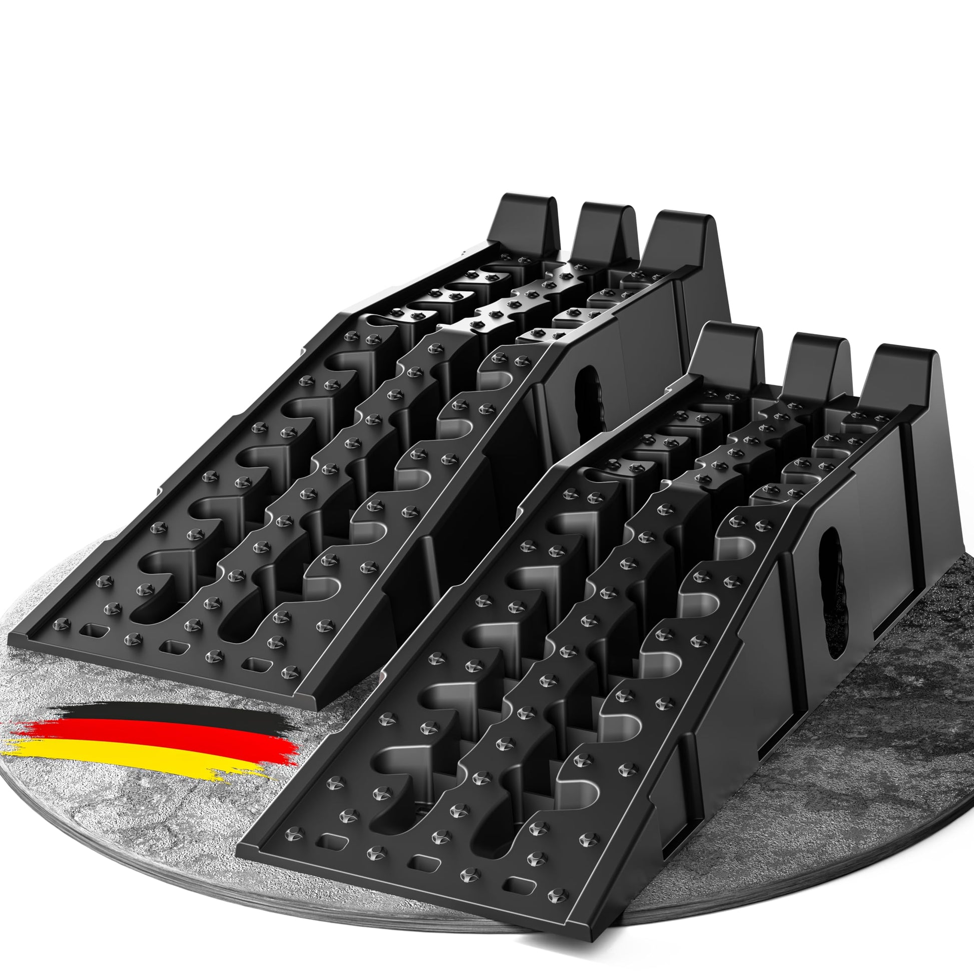 WERKTHOR Auffahrrampe PKW – 2er Set, max. 5t Tragkraft: Zwei robuste Keilrampen zum sicheren Auffahren von PKW für Wartung.