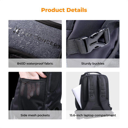 K&F CONCEPT Fotorucksack wasserdicht - DSLR & Drohne Laptop