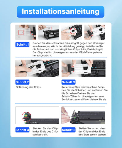 Kompatibel für HP 219A 219X Toner mit Chip - 4er-Pack