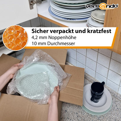 versando Luftpolsterfolie 2 Rollen je 100 m x 50 cm Noppenfolie