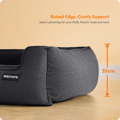 HMTOPE Hundebett & Hundesofa, waschbar, dunkelgrau 120x90cm