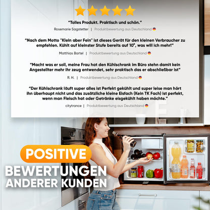 Stillstern Mini Kühlschrank E 45L – Abtauautomatik, Frostfach