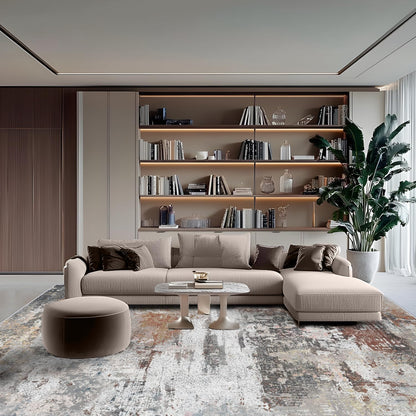 MAST DOO Waschbarer Kurzflor Teppich abstrakt - Rost 160x230cm