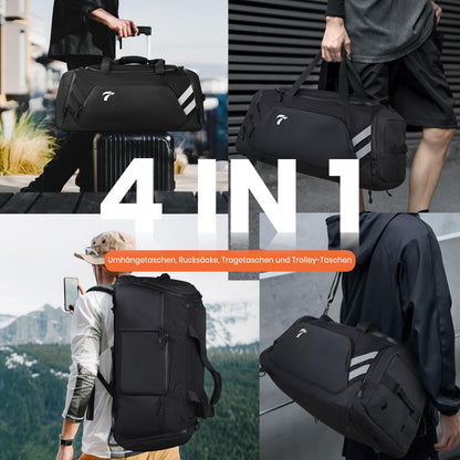Cozor Sporttasche 58L, Reisetasche mit Schuhfach und Nassfach