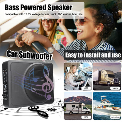 Mulcort 10 Zoll 600W Auto Subwoofer Untersitz - Aktiv Bass