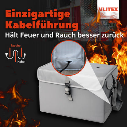 VLITEX Akku Sicherheitsbox XL – hitzebeständige Akku-Ladebox