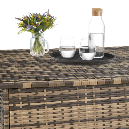 tectake® Aluminium Polyrattan Gartenbox 750L - Natur