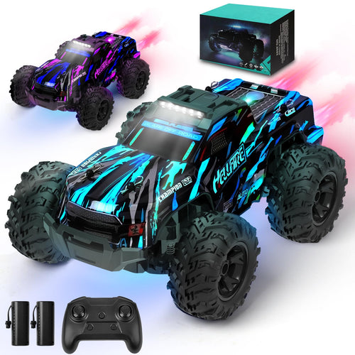 MOJINO RC Auto Monstertruck 1:18 ferngesteuert 22 km/h für Kinder mit LED-Beleuchtung und Wassersprüher